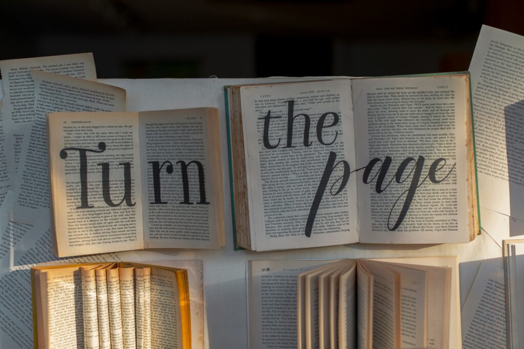 Turn the page. - Photo by Daniel Schludi on Unsplash